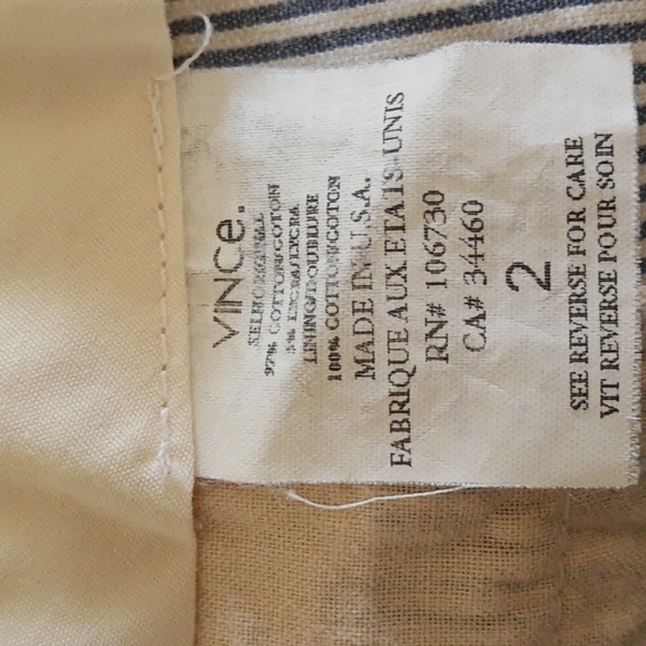 Vince. Blue and White Striped Pincord Tailored Bermuda Walking Shorts Size 2 - Picture 7 of 8